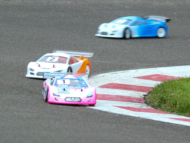 Finale met raceauto's